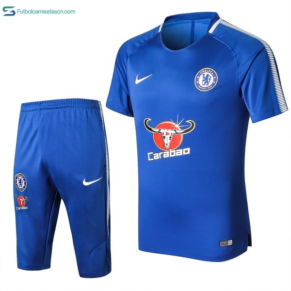 Camiseta Chelsea Entrenamiento Conjunto Completo 2017/18 Azul
